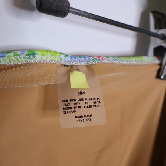 YELLOW THE LABEL Knox Lace Trim Two Piece Bikini Floral Palasides Women's L - Picture 13 of 13